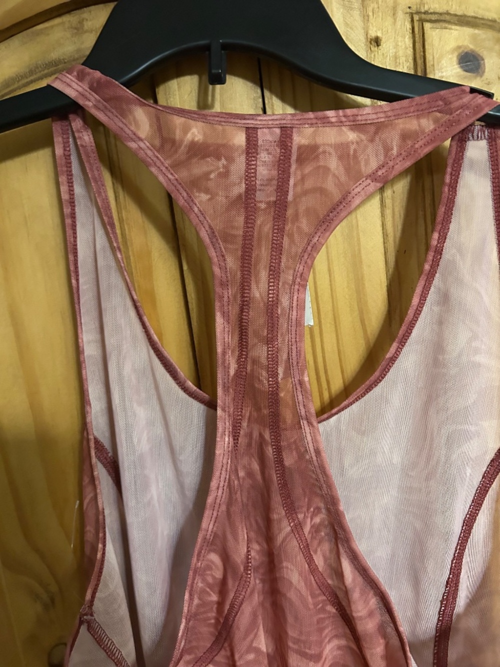 NWT BCG Printed Mesh Razorback Workout Top - Picture 5 of 5